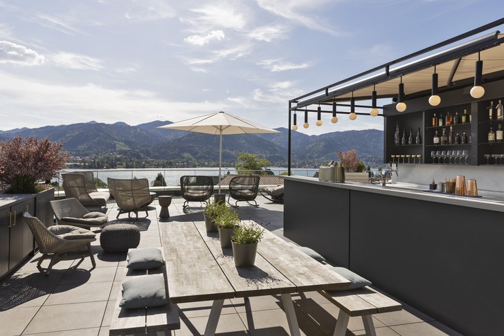 Rooftop-Bar des Hotels Caro & Selig am Tegernsee