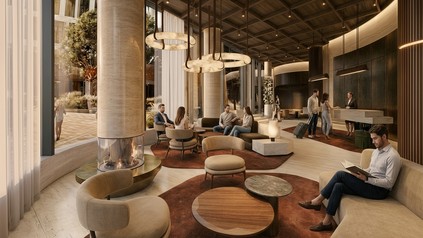 Lobby des geplanten Radisson Collection Hotel in Frankfurt