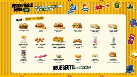 Produktübersicht "Mission: Worl Menu"