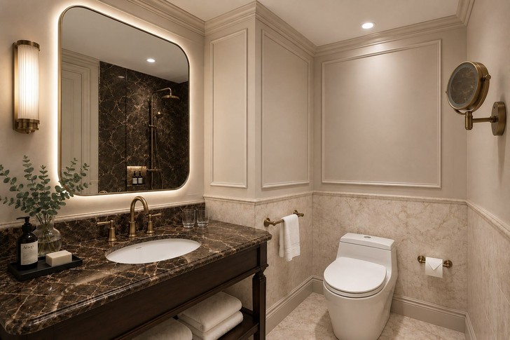 Badezimmer im Blakely Hotel