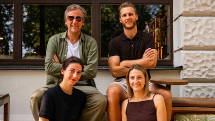 Marc Uebelherr, Carlos Bade, Julie Uebelherr und Johanna Röckl