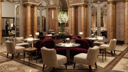 Gästeraum des Restaurants "Prunkräume" im Palais Coburg