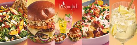 Herbst-Aktion von Hans im Glück mit Burger, Bowl, Nachos und Getränken.