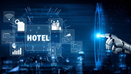 Roboter mit Hotelicons