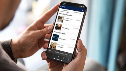 Smartphone mit MICE App