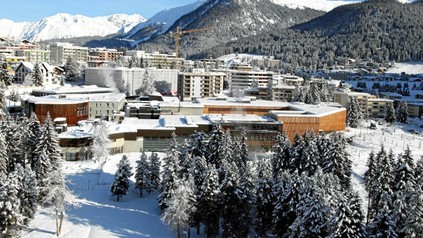 Verschneite Stadt