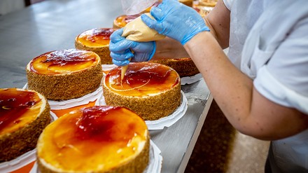 Eine Kuchenproduktion