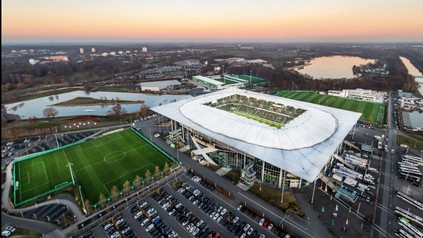 Luftaufnahme der Volkswagen Arena