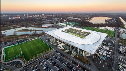 Luftaufnahme der Volkswagen Arena
