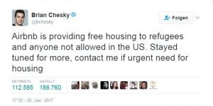 Tweet von Brian Chesky