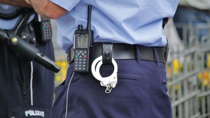 Polizei von hinten