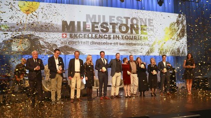 Die Gewinner des „Milestone“ 2019 auf der Bühne