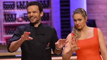 Steffen Henssler und Ruth Moschner bei Grill den Henssler