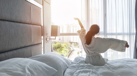 Strahlernder Morgen nach erholsamer Nacht