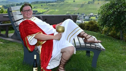Sven Finke-Bieger als Dionysos verkleidet