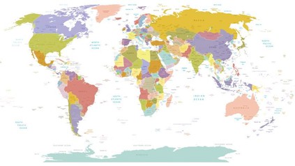 Politische Weltkarte