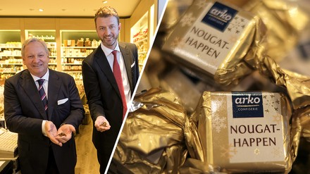 Paul Morzynski (l.) und Patrick Weber, Geschäftsführer der Deutschen Confiserie Holding