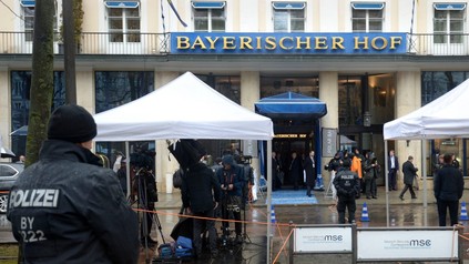 Der Bayerische Hof während der Sicherheitskonferenz in München 2017