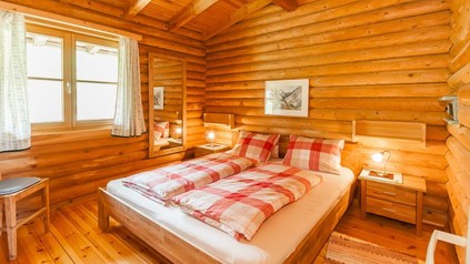 Das Schlafzimmer eines Ferienhauses