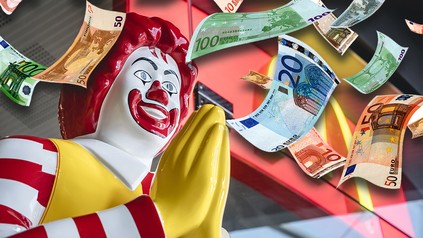 Ronald McDonald wirft mit Geld um sich