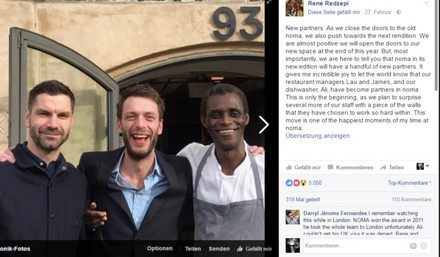 Sternekoch René Redzepi Facebook