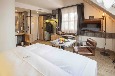 Ein Zimmer im Boutique-Hotel Thessoni in Zürich