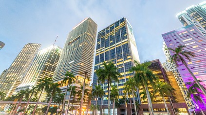 Die Silhouette von Miami