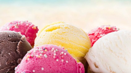 Eiskugeln verschiedene Sorten