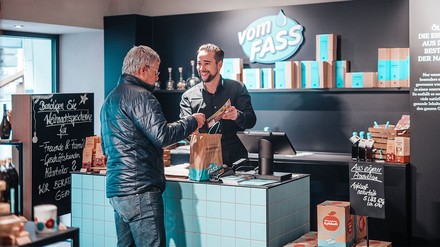 Ein Ladengeschäft von vomFass