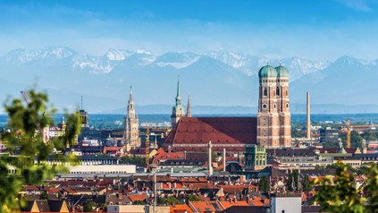 Panoramafotografie einer bayrischen Stadt