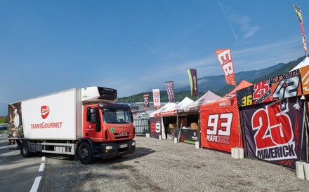 Ein LKW von TransGourmet bei einer Veranstaltung