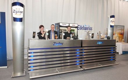 Der Messestand der Brau Union auf der FAFGA