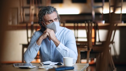 Gastronom nachdenklich