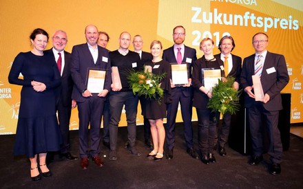 Die Gewinner des Zukunftspreises auf der Bühne
