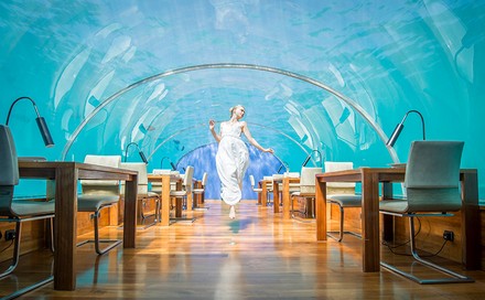 Ein Unterwasser-Restaurant in einem Hotel