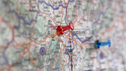 Pin in Landkarte