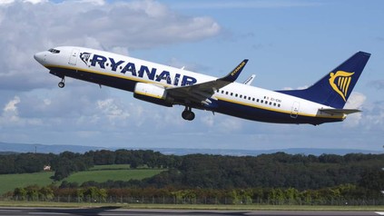 Ryanair Flugzeug beim Starten