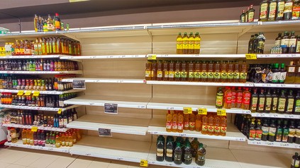 Sonnenblumenöl ist in den Supermärkten ausverkauft