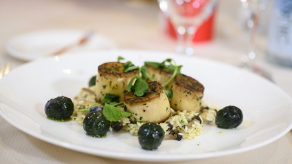 Ein Speisenteller auf der Golden Globe Gala