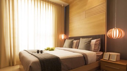 Bett in Hotelzimmer