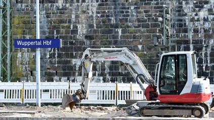 Bauarbeiten am Hauptbahnhof in Wuppertal