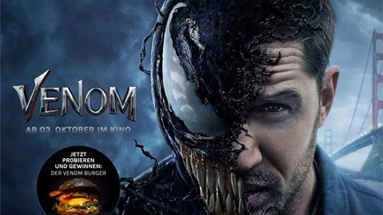 Kinoplakat von VENOM mit dem Hinweis auf das Gewinnspiel