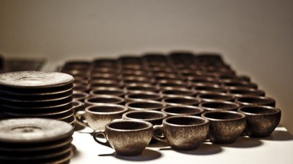 Kaffeetassen aus Kaffeesatz