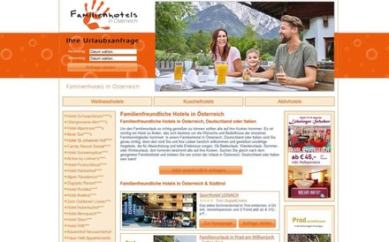 Screenshot www.hotels-familie.at