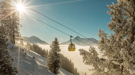 Skigondel im Skigebiet Wasserwendi in Hasliberg