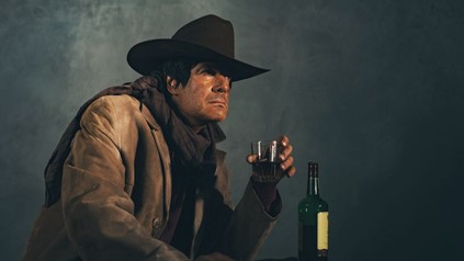 Cowboy beim Trinken