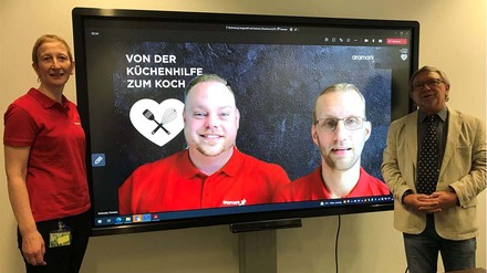 Preisübergabe mit Aramark