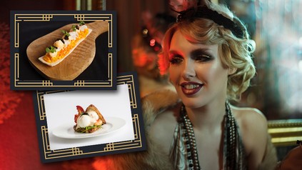 Eine Frau mit 20er Jahre Kostüm