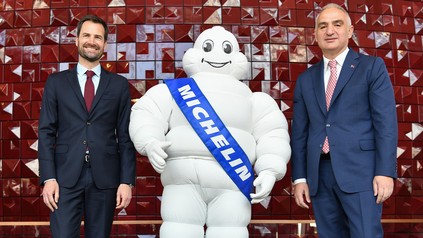 Guide Michelin internationaler Direktor Gwendal Poullennec und Türkiye Kultur- und Tourismusminister Mehmet Nuri Ersoy (Foto: © GoTürkiye)
