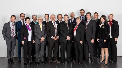 Der neu zusammengesetzte Zentralvorstand der Hotel & Gastro Union